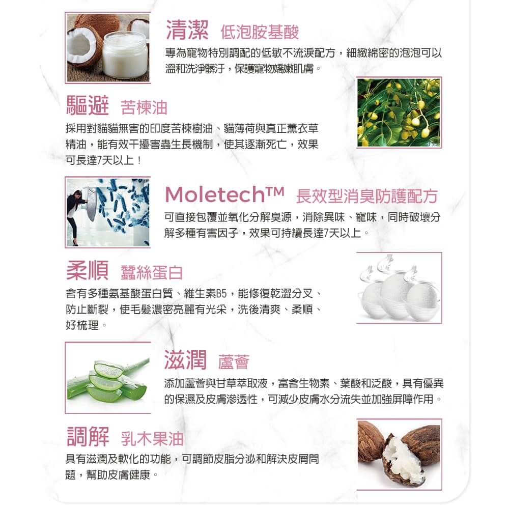 【貓用】寵物肌膚護理洗毛精-蟲蟲不愛洗毛精 (乳酸鬆餅泡泡香氛) 500ML-006